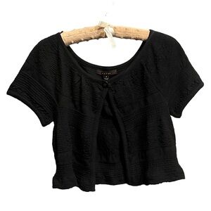 Black Short Sleeve Cardigan